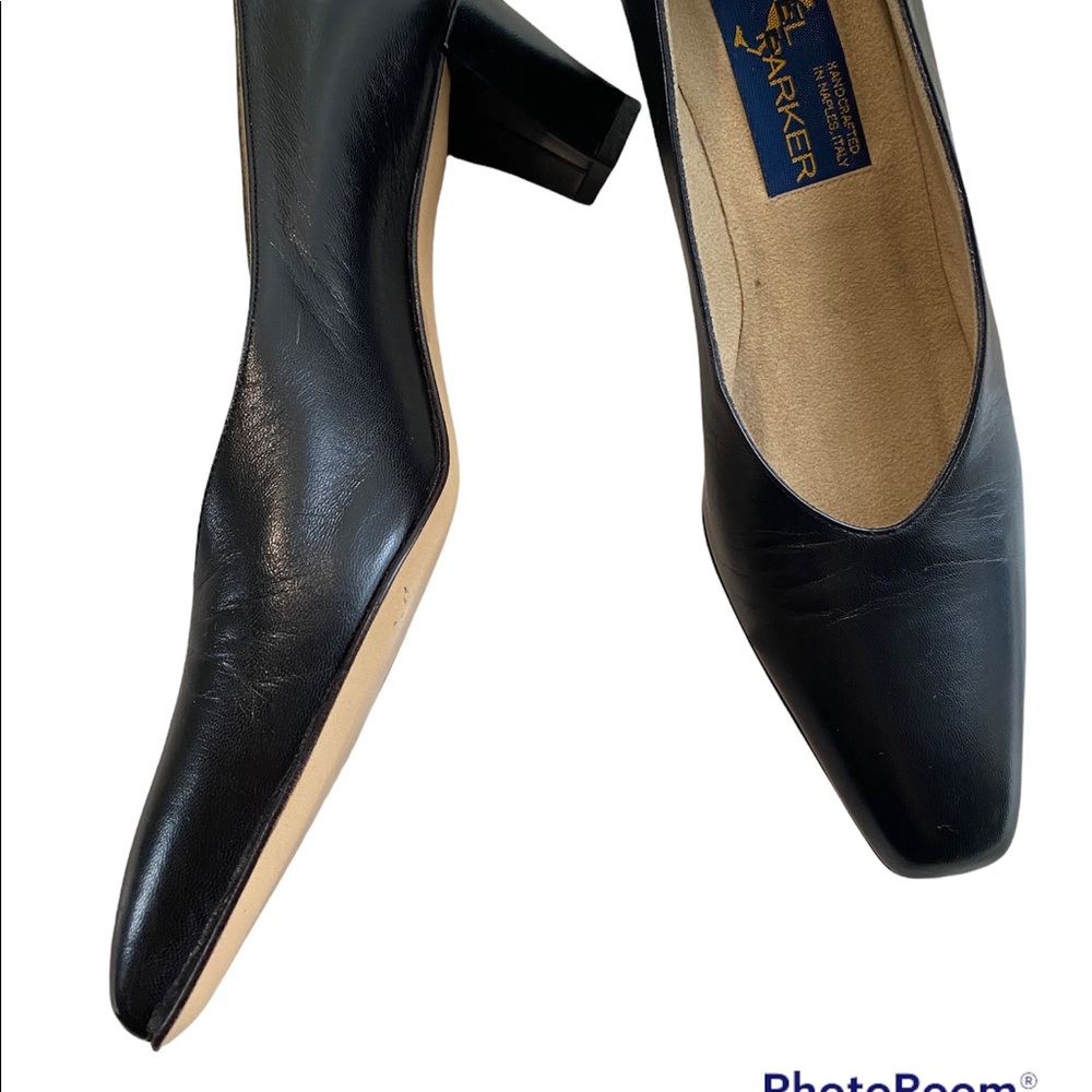Joel Parker Black Leather Classic Pump Shoe